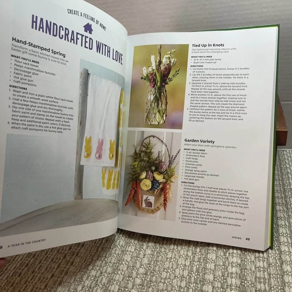 A Year in the Country 2019 Hardcover‎ Book Sunflowers Farm Life